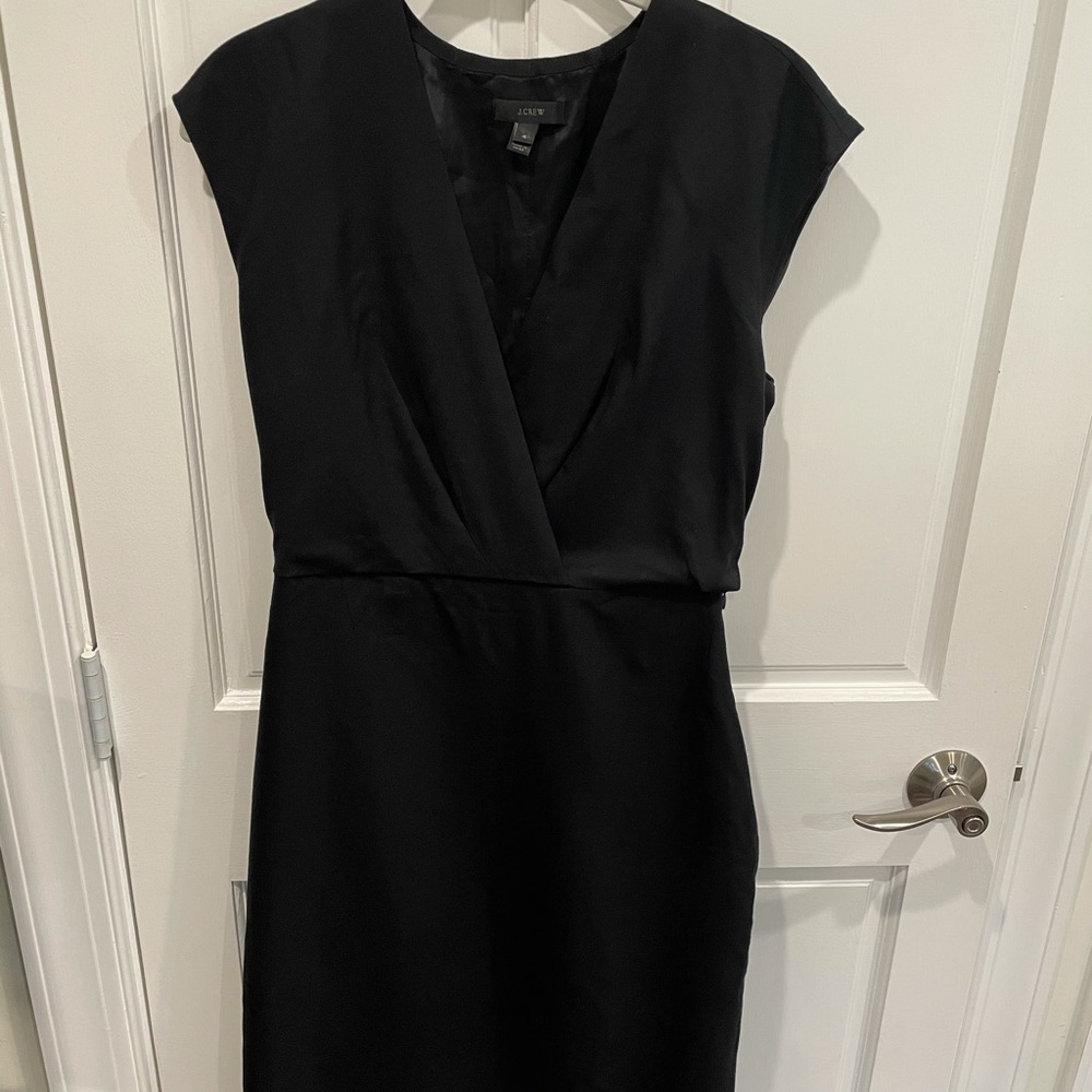 J Crew Black Sheath Dress